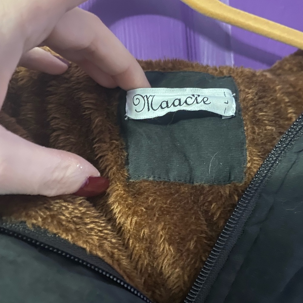 Maacie black size large maternity coat - Picture 2 of 5